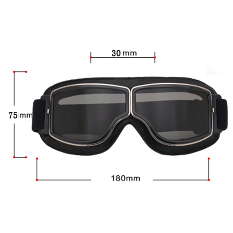 

Retro Sports Sunglasses Helmet Steampunk Goggles for Outdoor Motocross Cruiser Scooter ASD88