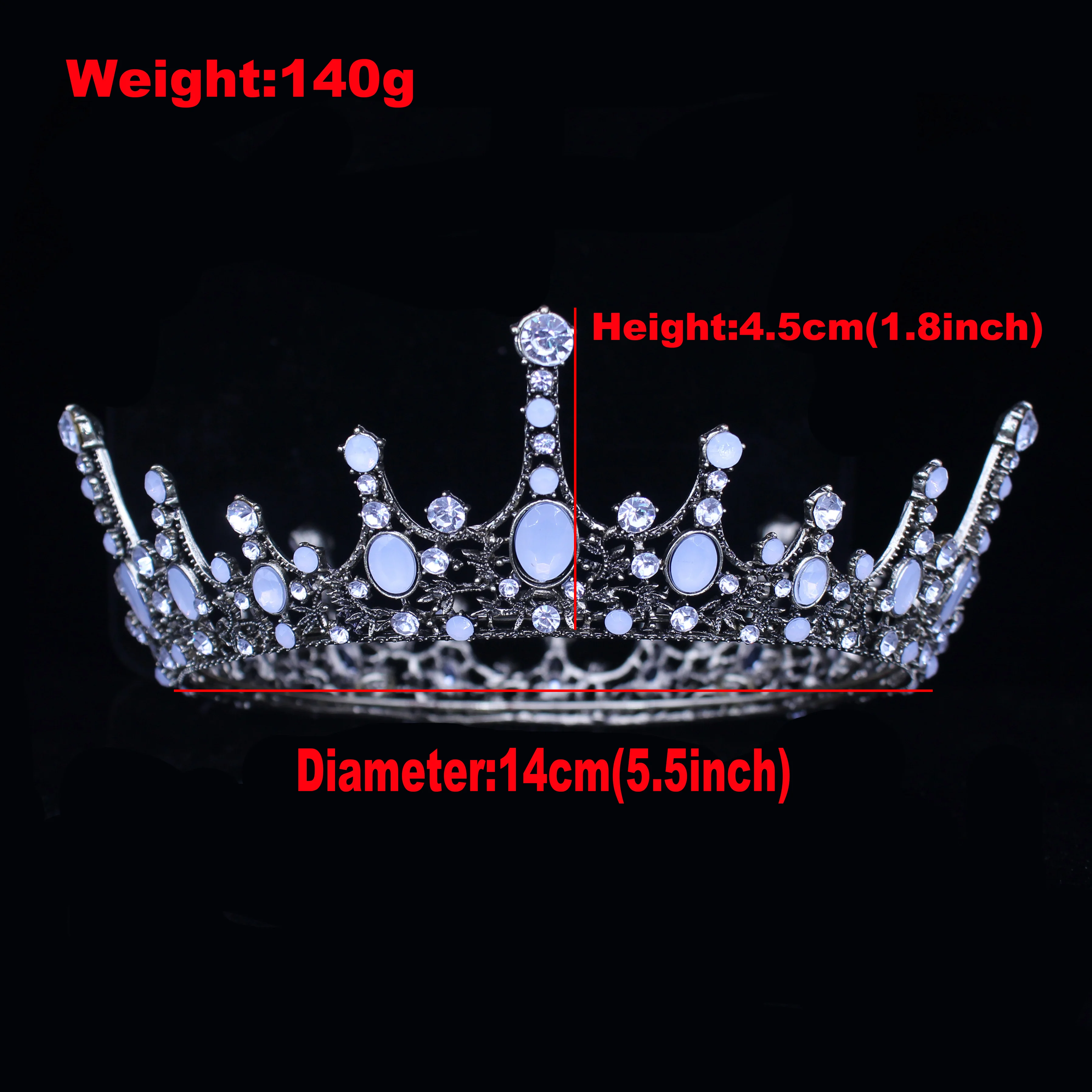 Винтажная свадебная тиара Корона невесты королева король барокко головной убор