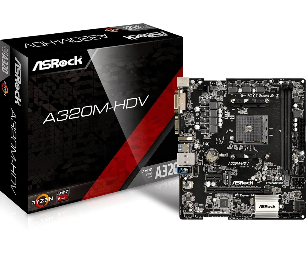 ASRock Super Alloy A320M-HDV Desktop Motherboard A320 Socket AM4 DDR4 32G SATA3 1 Ultra M.2 USB 3.1 VGA HDMI Micro-ATX | Компьютеры и