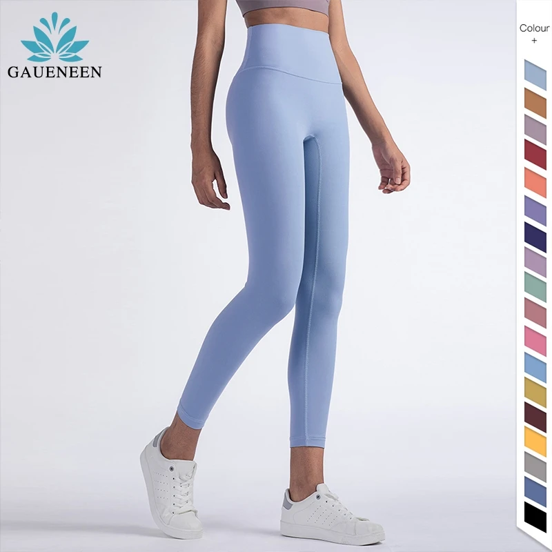 

GAUENEEN 2021 Hot Sale Fitness Female Full Length Leggings 20 Colors Running Pants Comfortable And Formfitting Yoga Pants
