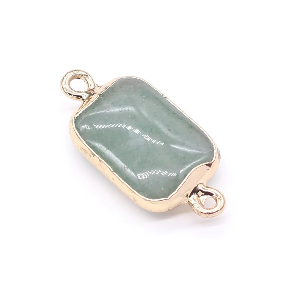 

1pcs Natural Stone Connectors Lapis Lazuli Tiger Eye Pendant Double Hole for Jewelry Making Necklace Bracelet Gift 8x22mm