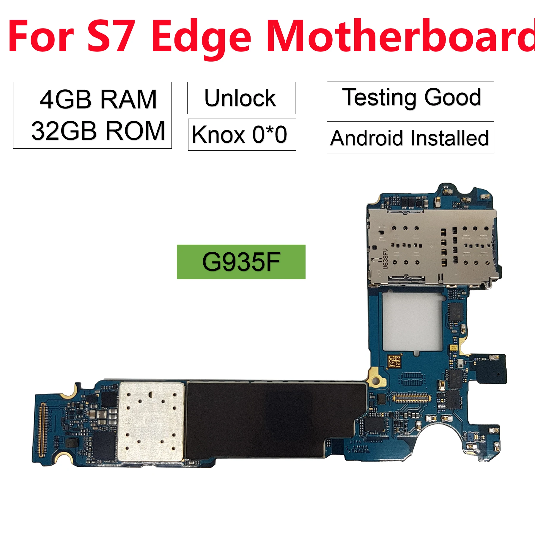 Оригинальная материнская плата для Samsung Galaxy S7 Edge G935FD G935F G930FD G930F 32 Гб Заводская