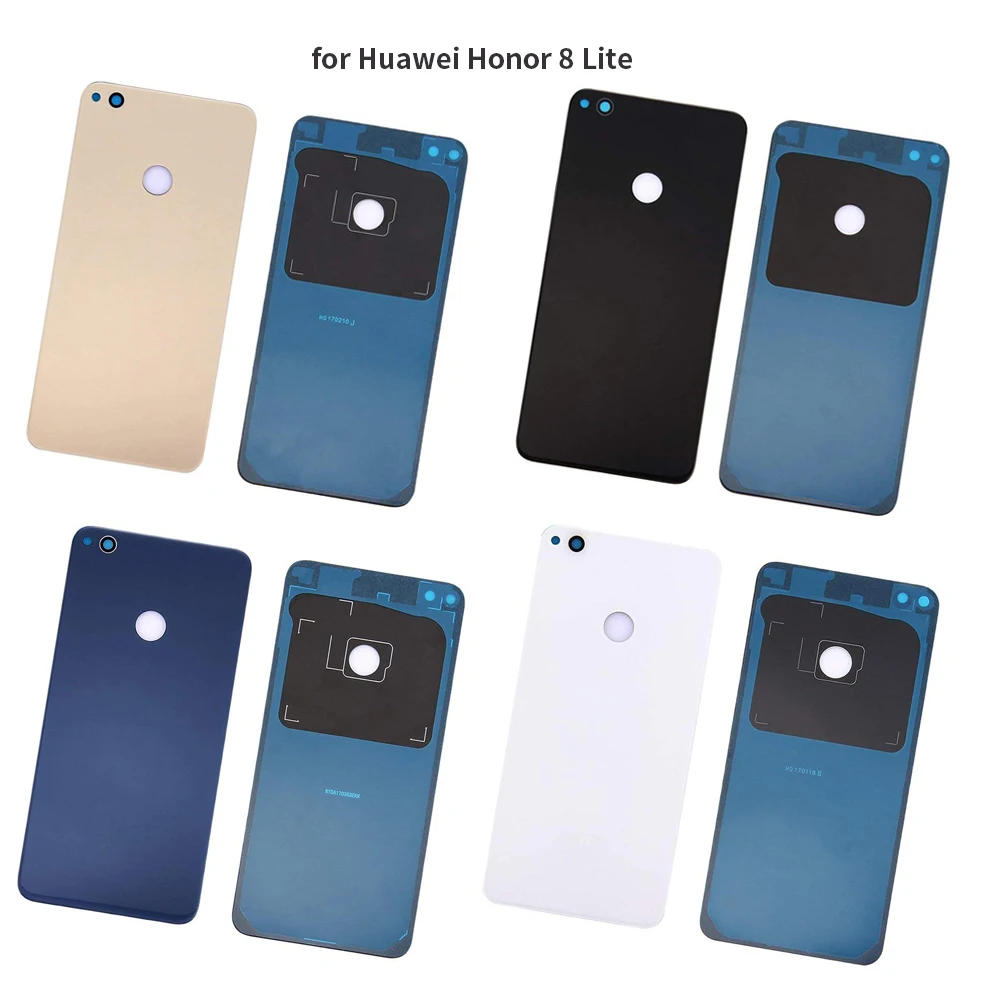 Для Honor8 Задняя стеклянная батарея Корпус Крышка Замена для huawei Honor 8x Honor 8 Lite задняя дверь задний Чехол+ наклейка