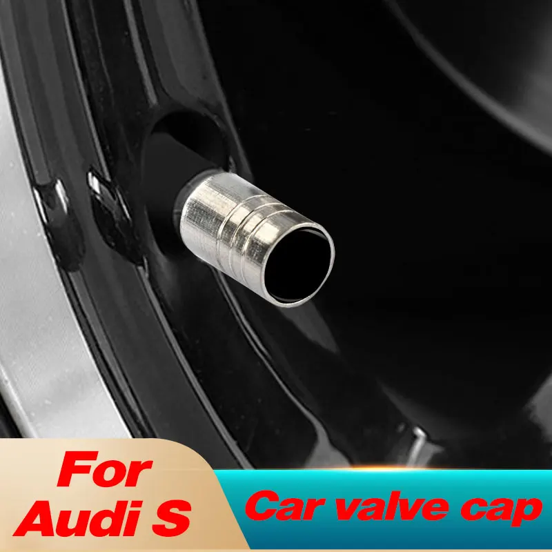 

4pcs New Metal Wheel Tire Valve Caps Stem case Accessories For Audi Sline A6L A4L A3 A4 A7 A5 Q3 Q5L Q7 Q2L S4 S5 S6 S7 S8 TT