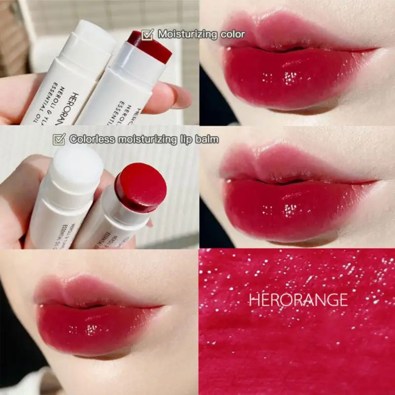 

HERORANG Jelly Liquid Lipstick Fruit Lip Balm Lip Care Moisturizing Cartoon Natural Plant Anti-Cracking Vitamin E Jelly Lipstick