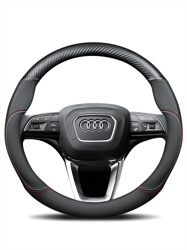 

Leather car steering wheel cover for Audi A5 Q7 Q3 A3 A5 Q2L A4L Q5L A6L