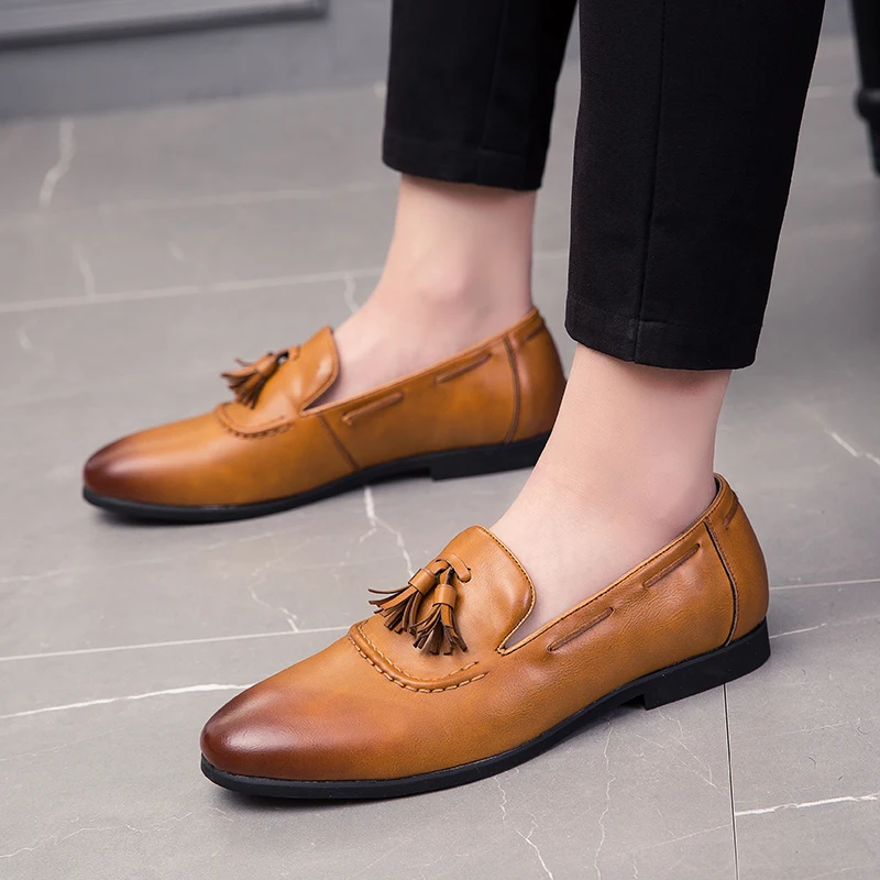 Мужские классические туфли-броги ручной работы свадебные туфли из лакированной