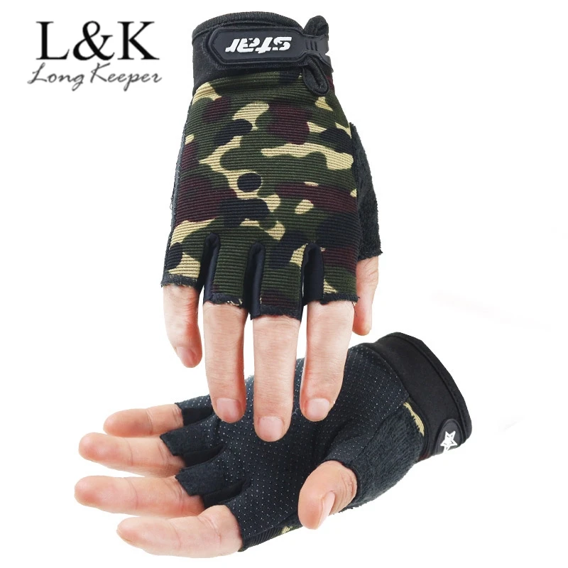 

Men Anti-skid Cycling Bike Mittens Gym Fitness Outdoor Sports Half Finger Gloves Male Women Half Finger Road Bike Gloves Eldiven