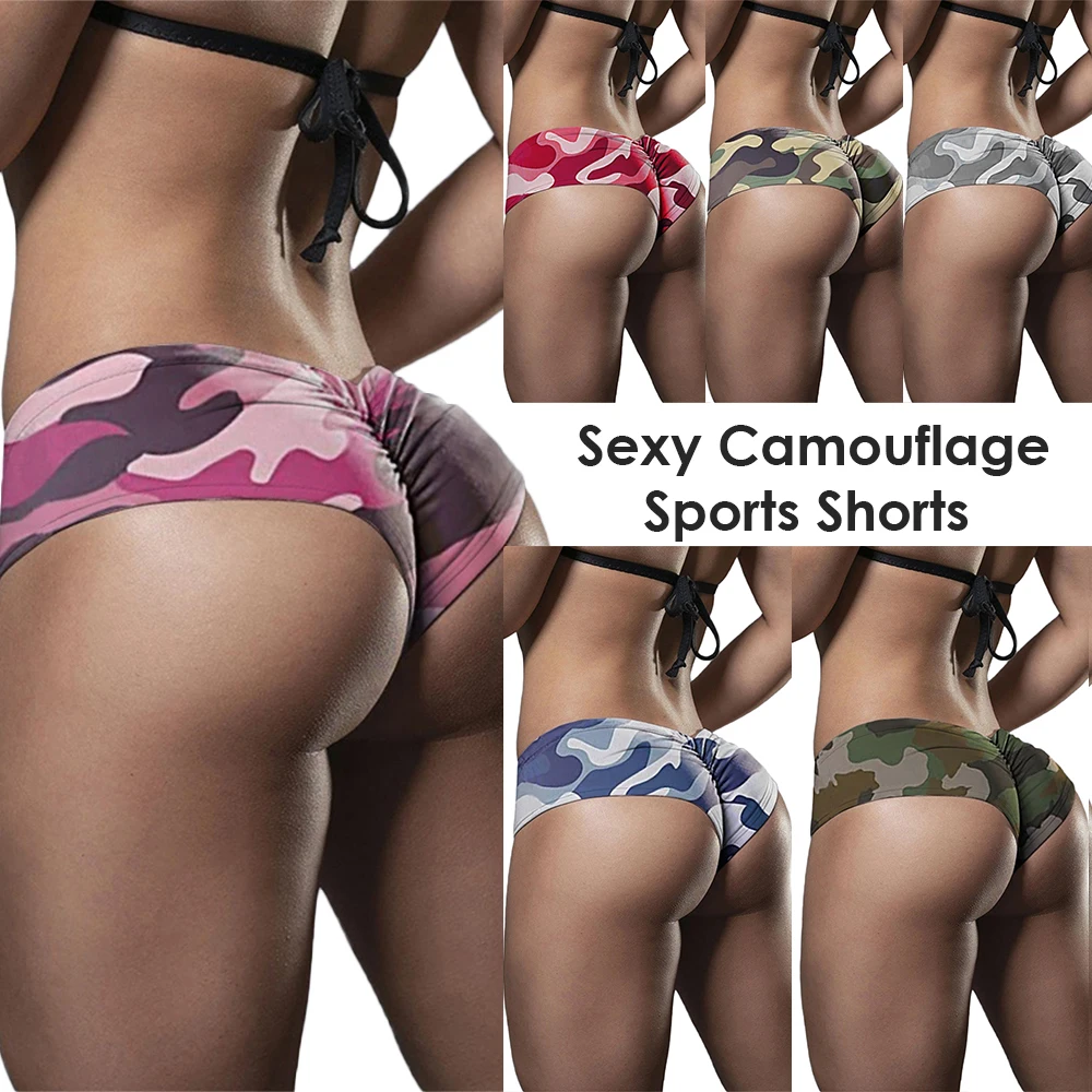 Female Running Sport Short Pants Summer Sexy Women Camouflage short Skinny Fitness Print Casual Shorts Bottom | Женская одежда