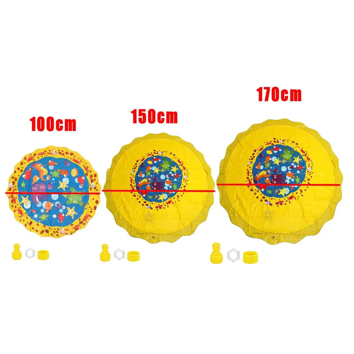 

100/150/170CM Sprinkle & Splash Play Mat Fun Summer Spray ToysInflatable Splash Play Pad Outdoor Water Toys for Children Kids
