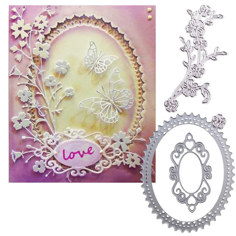 Бабочка цветок металлические режущие штампы DIY Скрапбукинг Фотоальбом