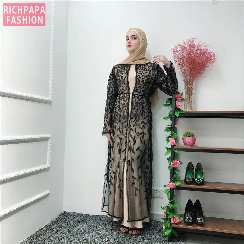 Халат абайя Дубай Турция мусульманское кимоно кардиган хиджаб платье Кафтан