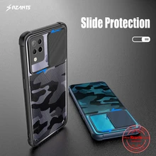 Rzants For Infinix Hot 10S Case Hard [Camouflage Lens] Camera Protection Hlaf Clear Cover