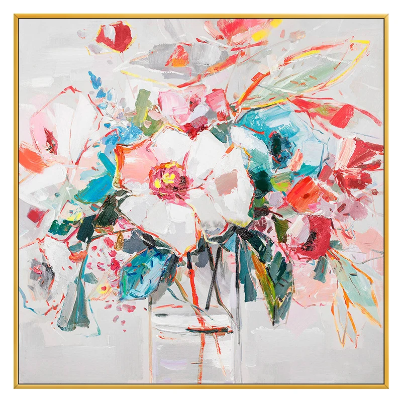 

Abstract Flower Canvas Painting Wall Art Impression Poster Wall Picture for Living Room Bedroom Decor Scandinavian Posters