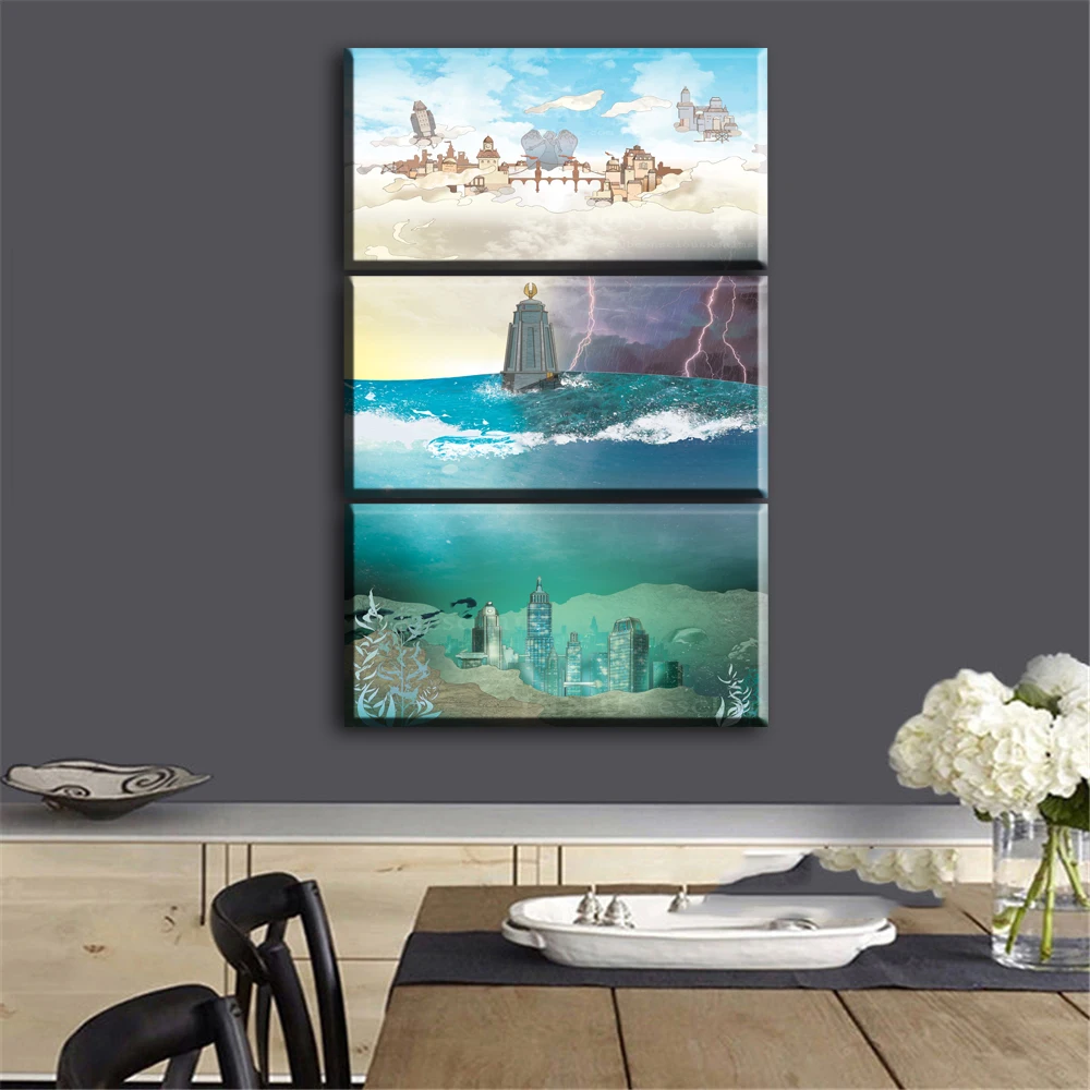 Картины в стиле стимпанк HD Фэнтези 3 шт. | Дом и сад