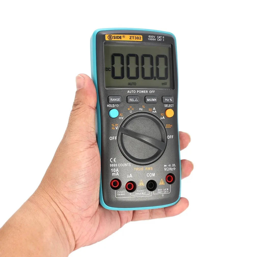 BSIDE ZT302 Цифровой мультиметр 9999 количество истинных RMS AC/DC Вольт Ампер Ом Емкость
