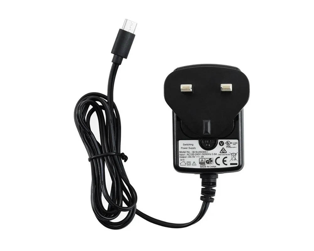 Raspberry Pi 4 USB-C US/EU/UK источник питания 5 В/3 а с сертификатом безопасности Мульти