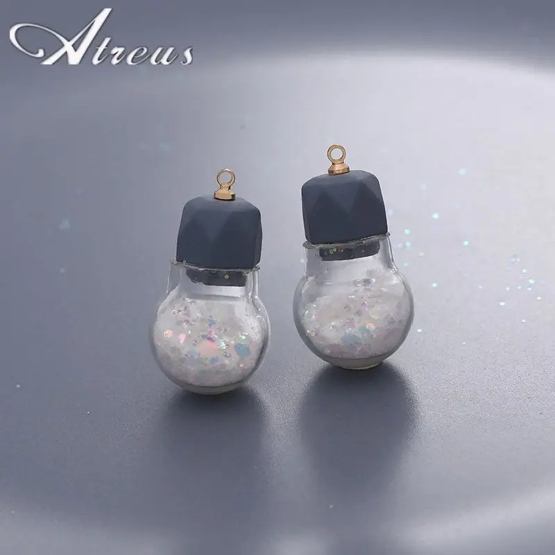 

Милые серые серьги в форме лампочки, серьги ручной работы из смолы, ювелирные изделия, фурнитура, аксессуары, подарок