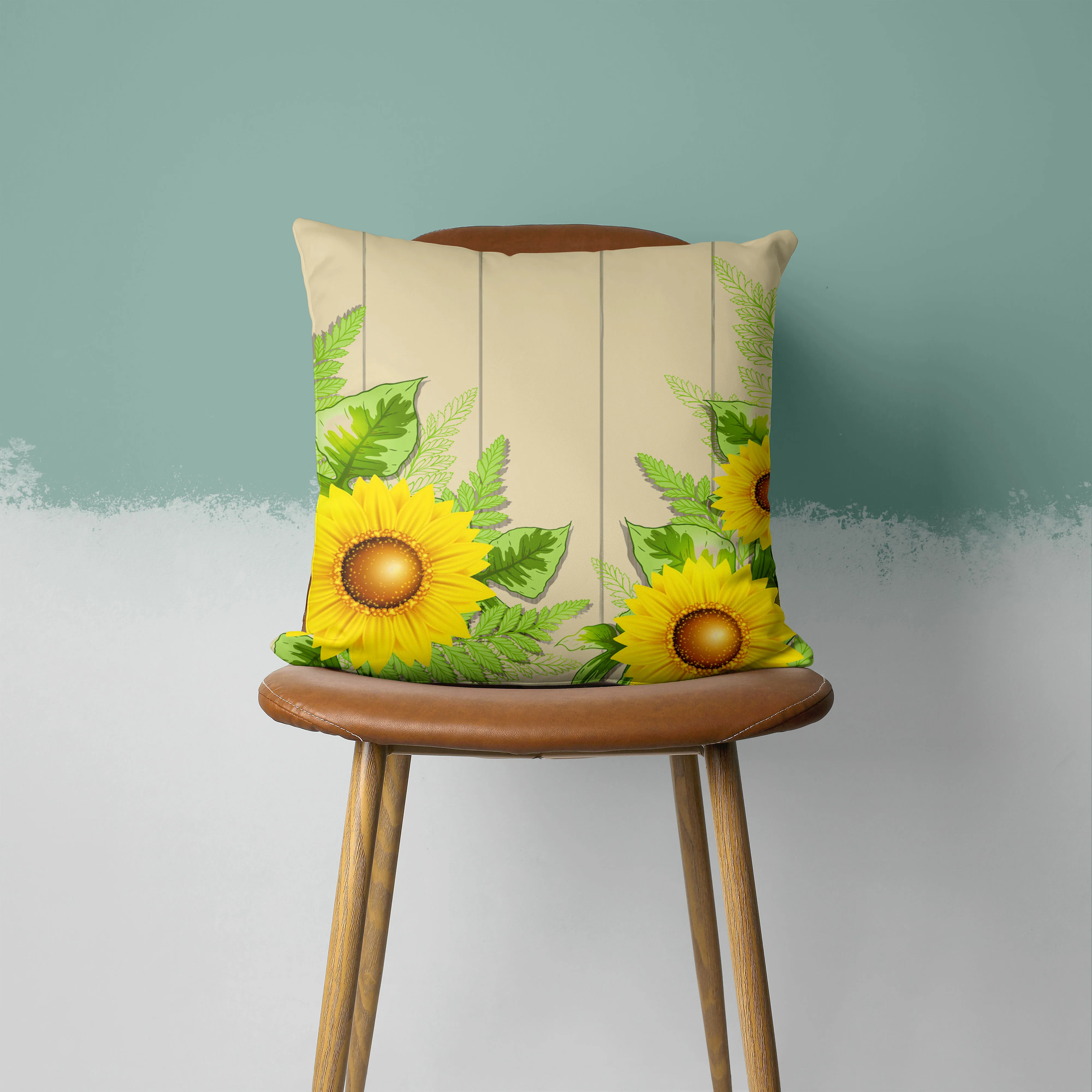

45X45cm New Sunflower Flowers Home Decorative Pillows Cover Cotton Cushion Cover Pillow Case