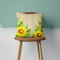 45x45cm new sunflower flowers home decorative pillows cover cotton cushion cover pillow case