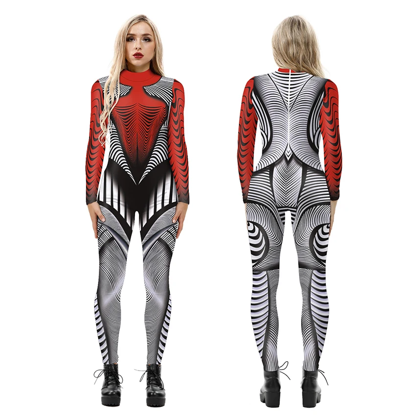 Женский костюм робота боди для вечеринки на Хэллоуин женщин колготки