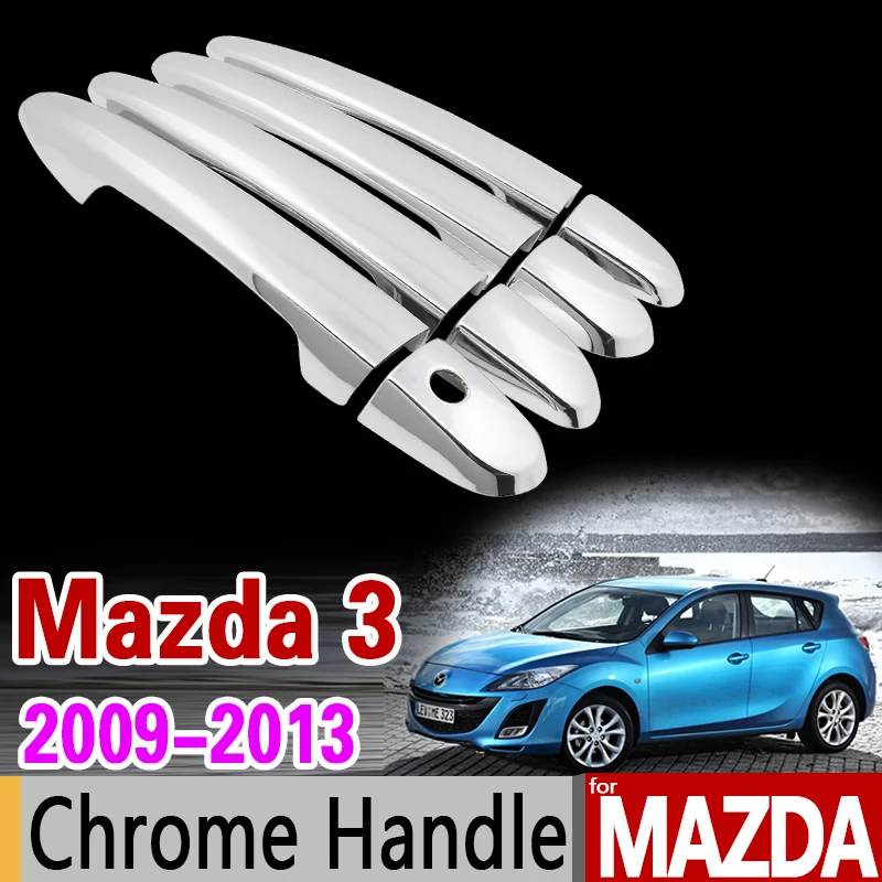 Набор хромированных насадок на ручки для Mazda 3 2009 2013 стикеров 2nd Gen BL Axela 2010 2011 2012