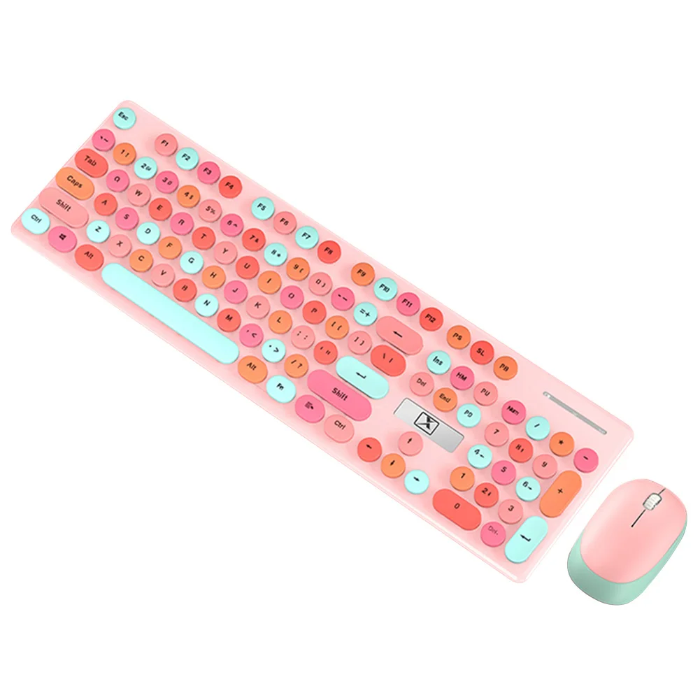 

SeenDa Rechargeable Wireless Keyboard Mouse Combo for Laptop Computer Home Portable Office Full Size Keyboard Mute Click