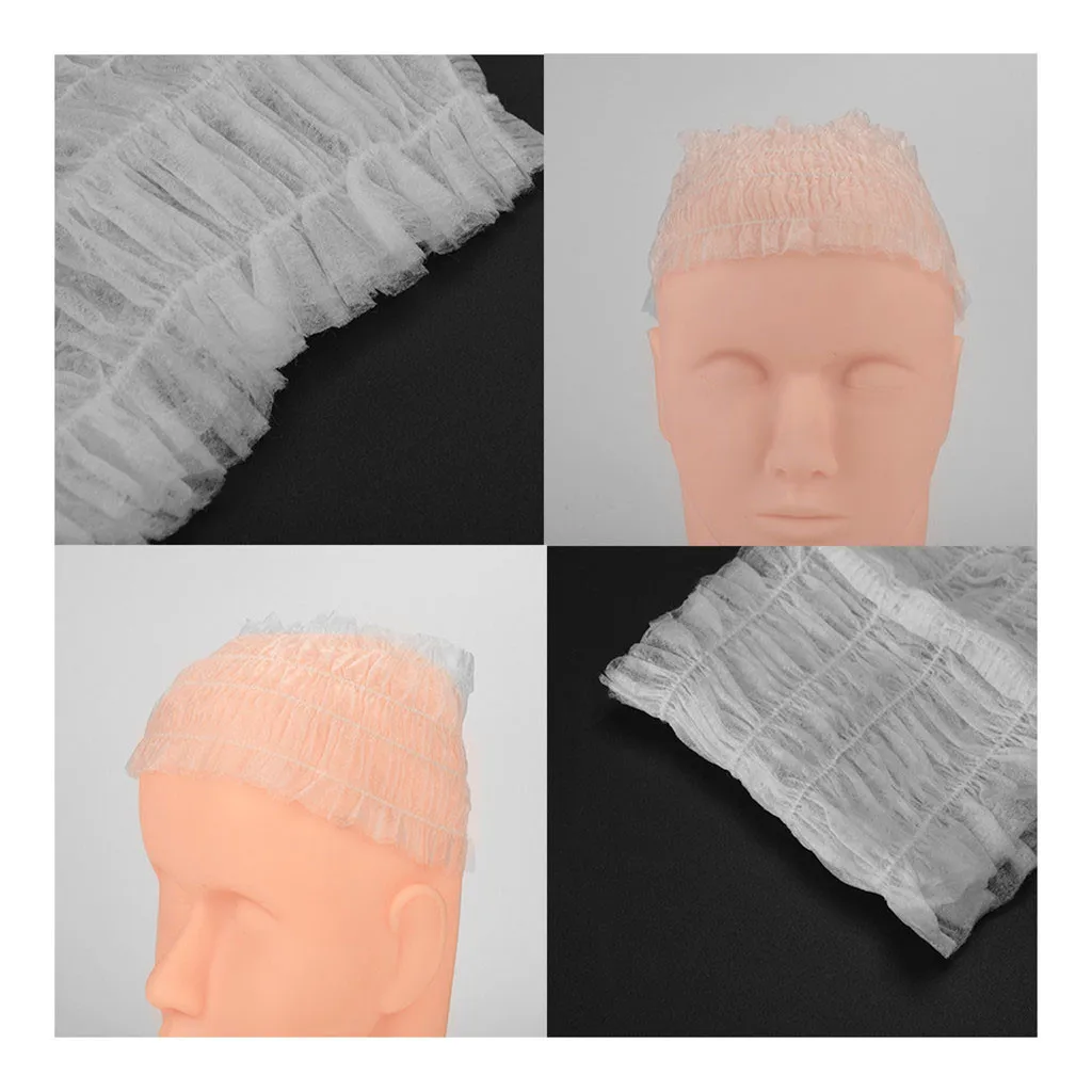 100 одноразовых повязок для волос эластичное не Тканое оголовье салона ванной