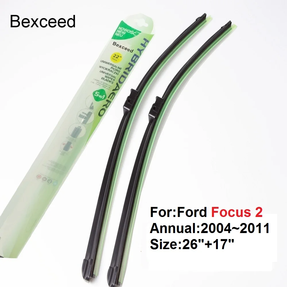 

Wiper Blade for Ford Focus 2 Bexceed of 26"+17" Windscreen Windshield 2004 2005 2006 2007 2008 2009 2010 2011