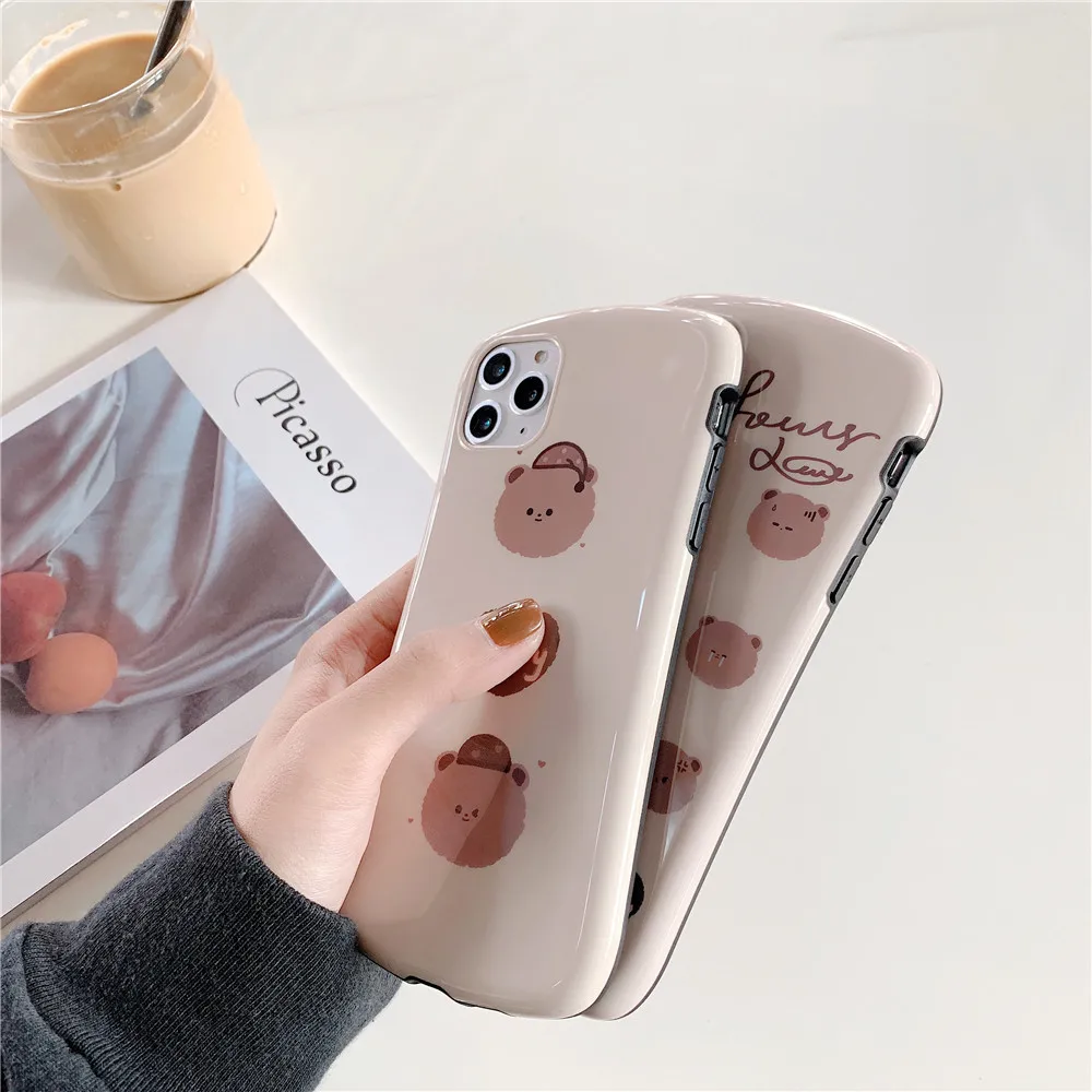 Роскошный мультяшный Счастливый медведь IMD чехол для телефона iphone 11 Pro Max XS XR X 6S 6 7 8