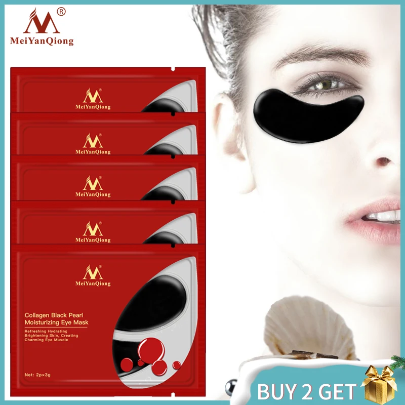 Коллагеновая маска с черным жемчугом натуральные Увлажняющие гелевые патчи для