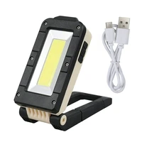 led working lamp usb rechargeable portable worklight cob led flashlight work light for repair camp tent inspection