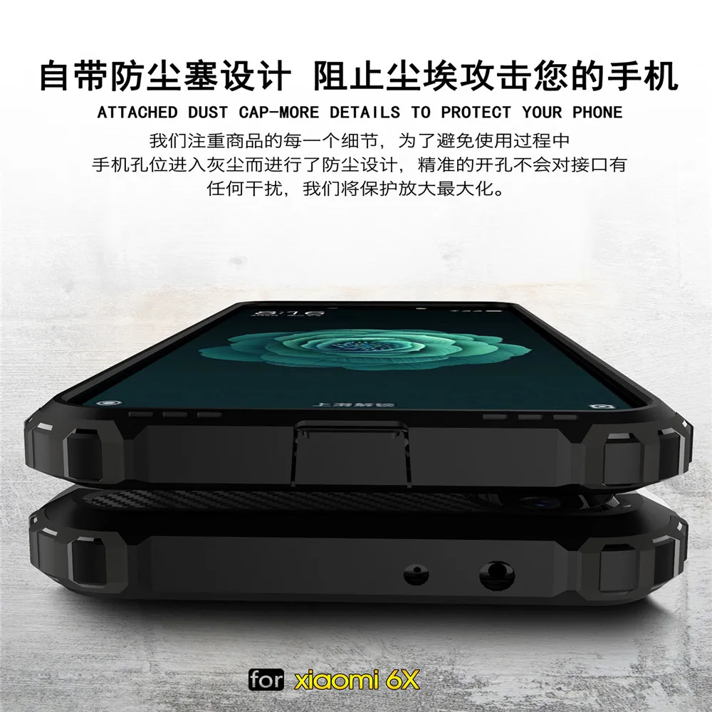 For Xiaomi 6X 5X A1 A2 Mi 5 5S PLUS Case Hybrid Armor Hard Phone Shockproof Cases 8 8se Lite 9 se Cover | Мобильные телефоны и