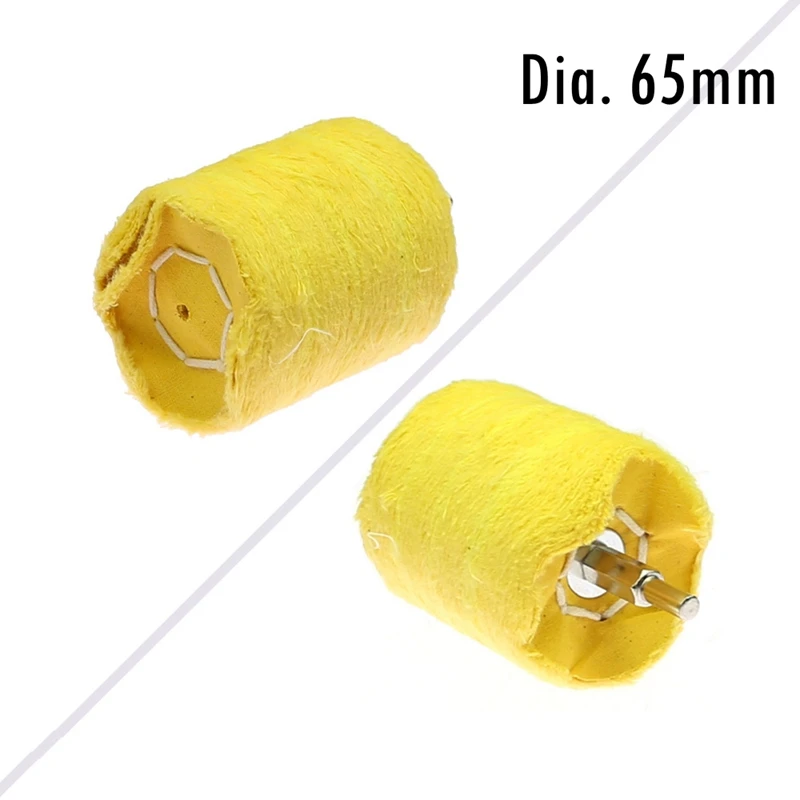65mm yellow Cylinder 1 шт. сверло для полировки хлопка Полировка Швабра колесо для ювелирных изделий Дерево Стекло Металл мелкая зеркальная полировка - Цвет: 65mm yellow Cylinder