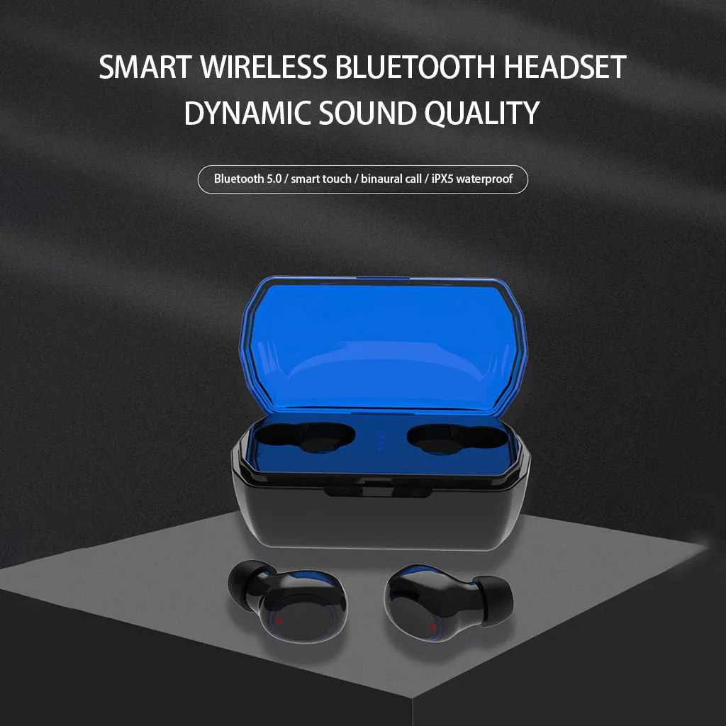 50 # Bluetooth V5.0 наушники сенсорное управление беспроводные IPX7 водонепроницаемые