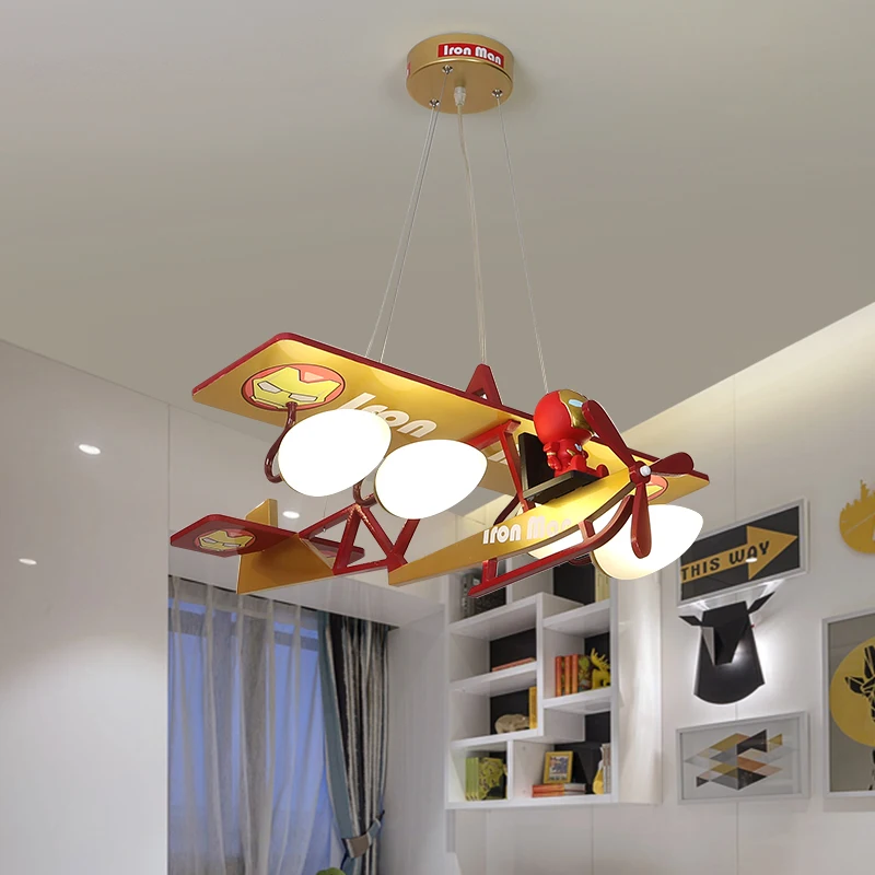 Лампа для комнаты детей люстра Детский Светильник Светильники самолета Детская