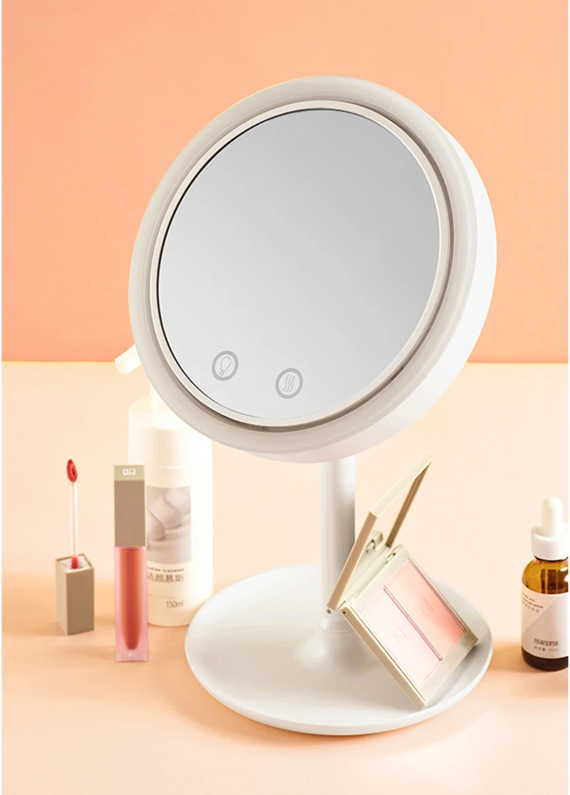 Makeup Зеркало Led с вентилятором без пота 5X Увеличительное Косметическое зеркало LED портативное мини карманное зеркало сенсорный экран стоячие зеркала зеркало для макияжа зеркало для макияжа зеркало с подсветкой зер