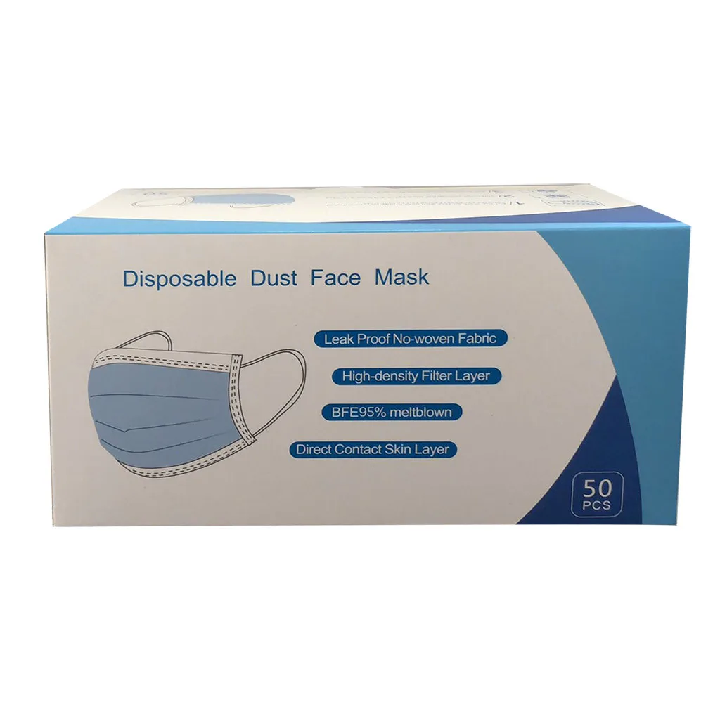 Одноразовая упаковочная коробка для маски на заказ цветная английском языке