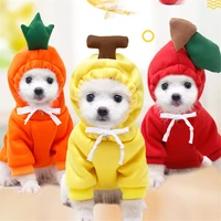 warm fleece winter pet clothes apple banana carrot fruit cartoon clothing for small medium dogs and cats pet dog accessories