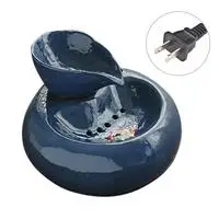 Умный дозатор для воды для кошек, автоматический циркулирующий питатель для воды, 3D фонтан, бассейн для воды - Цвет: Blue
