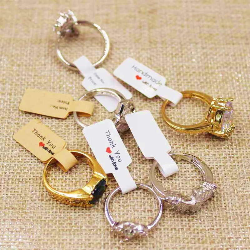 100 шт./лот квадратные и круглые пустые ценники бумажные этикетки для ожерелья