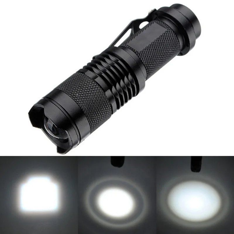 Led Flashlight Torch Mini Q5 New Powerful Adjustable Focus Zoom Light Lamp Portable Fishing Camping | Лампы и освещение