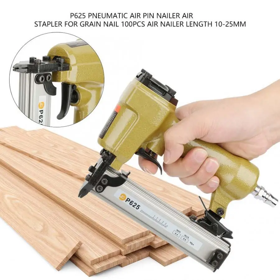 P625 1 пневматический контакт гвоздильщик воздуха степлер для зерна ногтей 100 шт.