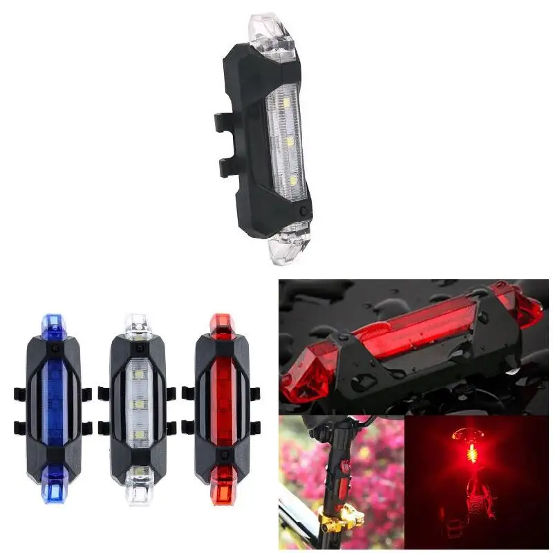 

Portable USB Rechargeable Bicycle Light LED Mountain Cycle Front Bike Light And 3 Color taillight Waterproof Flashligh Bicycle L