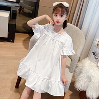 girls loose dresses summer 2021 dresses for teenagers girls cotton lace princess dress girls vintage birthday party costume
