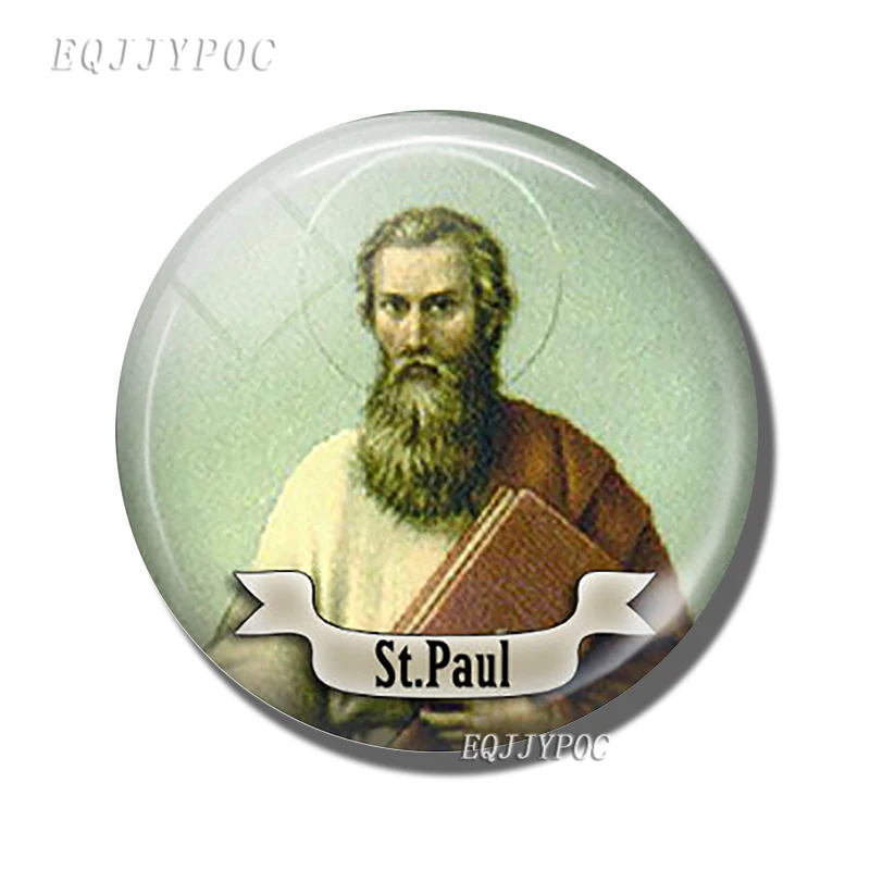 Магнит на холодильник St Paul Meal Religious Saint People 30 мм стеклянный кабошон магнитная