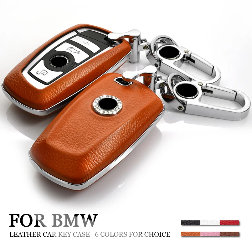 Автомобильный смарт-ключ 1 шт. кожаный чехол брелок для ключей подходит BMW 2 3 4 5 7