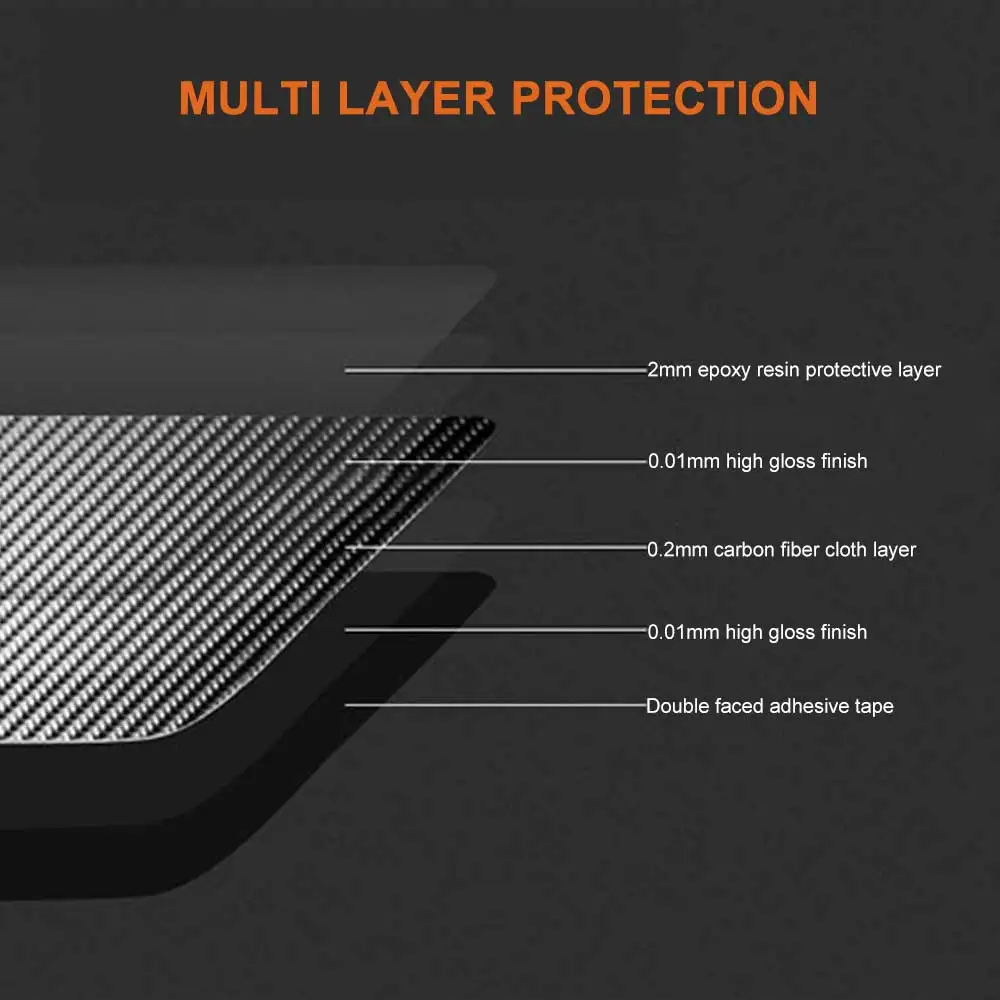 

Carbon Fiber car door panel Front/rear anti kicking sticker For Ford Mustang 2015-2017 Car Accessories Car Stickers Styling