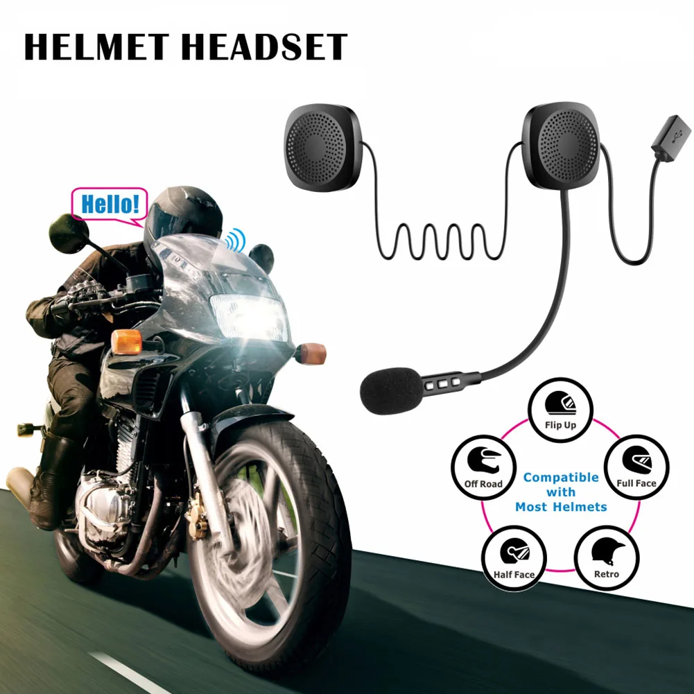 Automatic Answering Hands Free Gift Stereo Easy Operate Helmet Headset Earphone For Motorcycle Transmission Bluetooth Headphone |