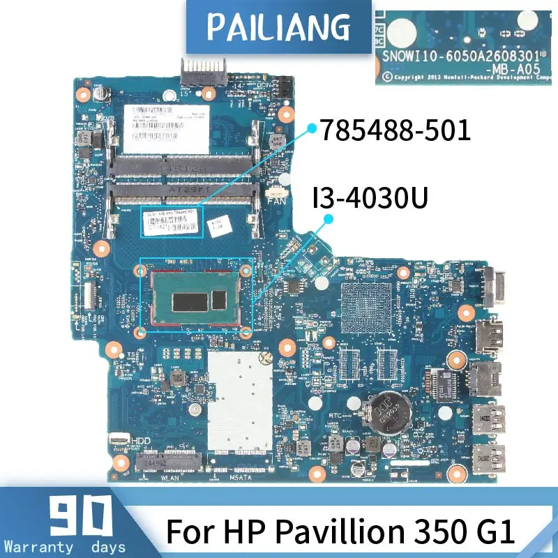     PAILIANG  HP  350 G1,   6050A2608301 785488-501 Core SR1EN I3-4030U DDR3